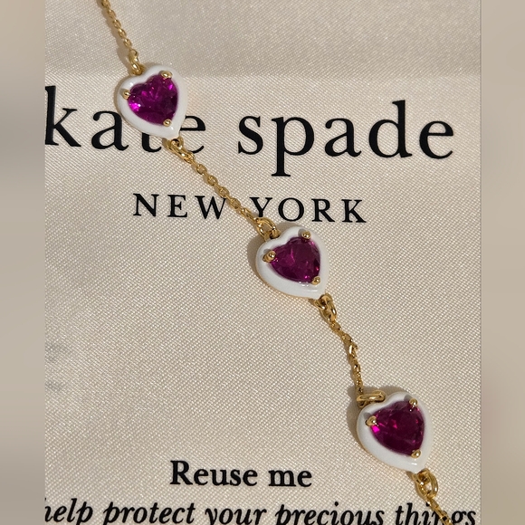 SOLD Kate Spade NWT Gold Sweetheart Line Bracelet - Picture 3 of 6